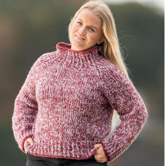 Hovedbilde Rikke genser. Oppskrift