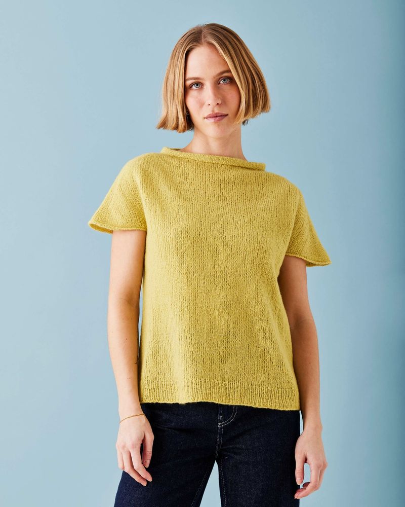 Pingvinerme t-shirt i dobbelt Hannah. Oppskrift.