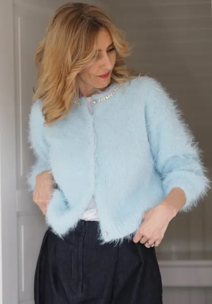 Hovedbilde Fuzzy Cardigan. Garnpakke